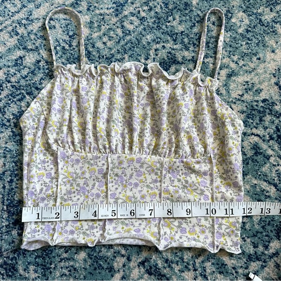 2/$20 | ROMWE | Floral Ruched Bust Cami - Picture 6 of 7